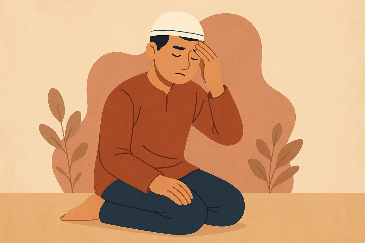 Tips Muhasabah Diri , yang mencakup evaluasi diri secara mendalam untuk meningkatkan kebaikan dan bertobat dari kesalahan.