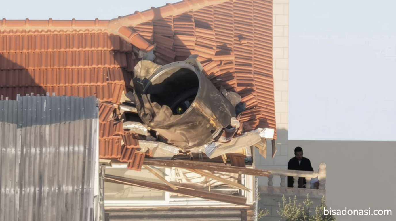 Iron Dome Jebol – Penampakan Rudal Iran Tembus Atap Rumah Israel