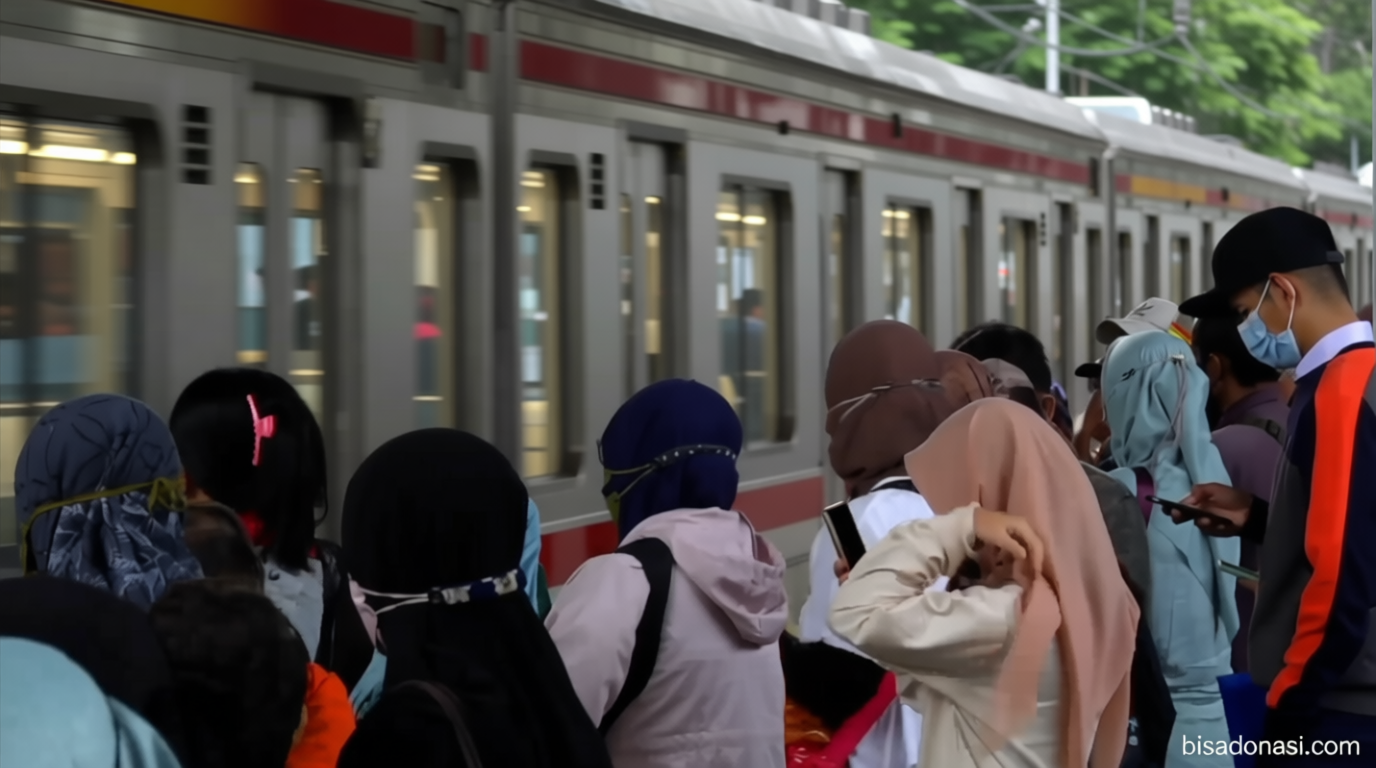 KRL menuju dan dari Stasiun Cikarang hanya berhenti di Stasiun Bekasi