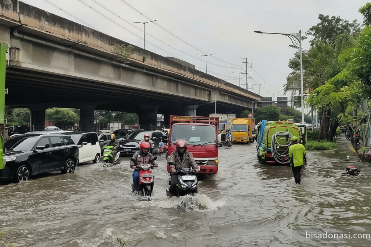 Pemkot terjunkan 12 truk sedot genangan banjir di Puri Kembangan