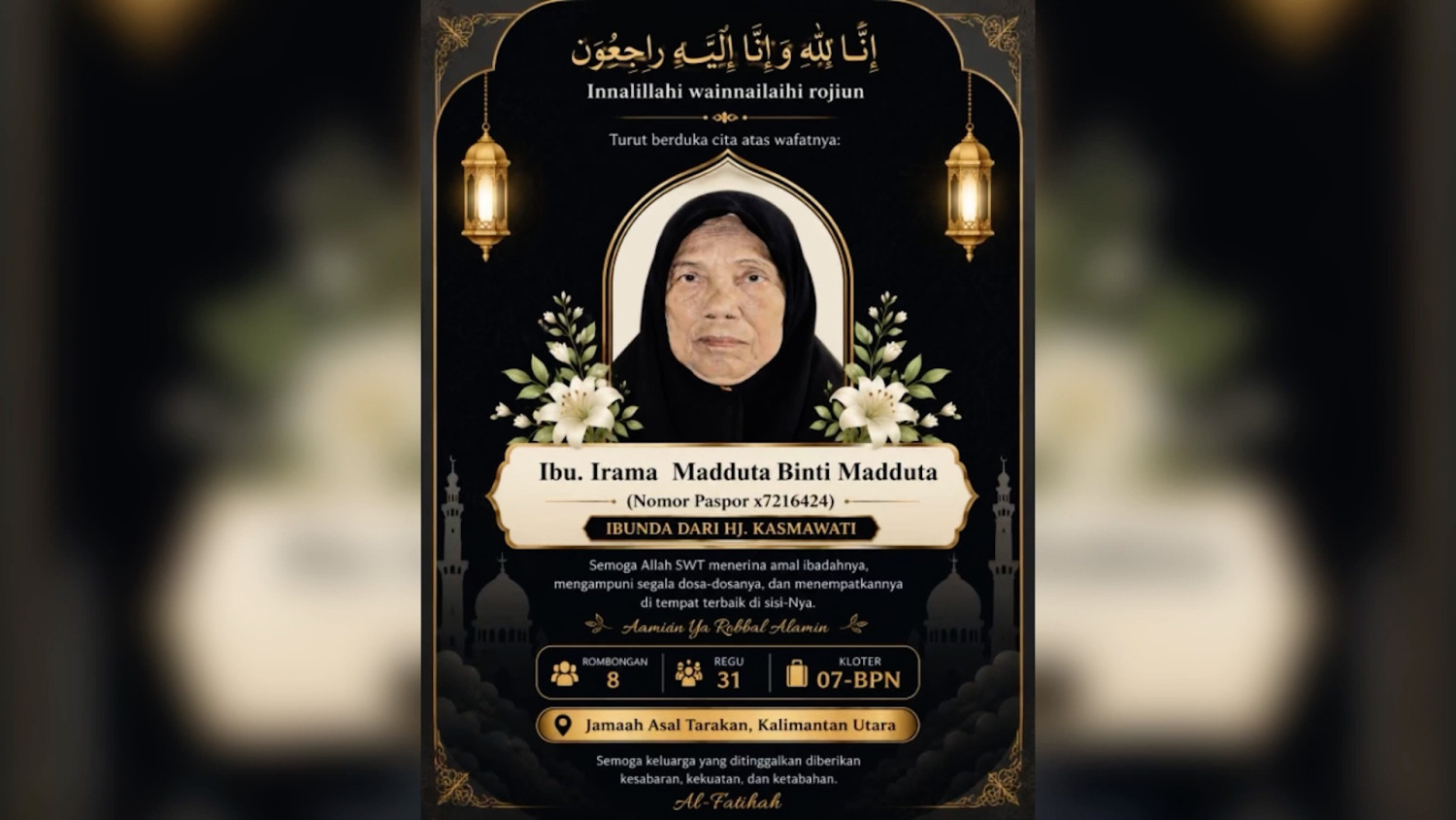 Momen pilu – calon haji asal Tarakan wafat jelang Wukuf di Arafah