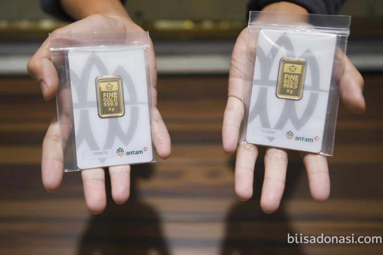 Harga tiga jenama emas di Pegadaian Selasa pagi ini serempak turun