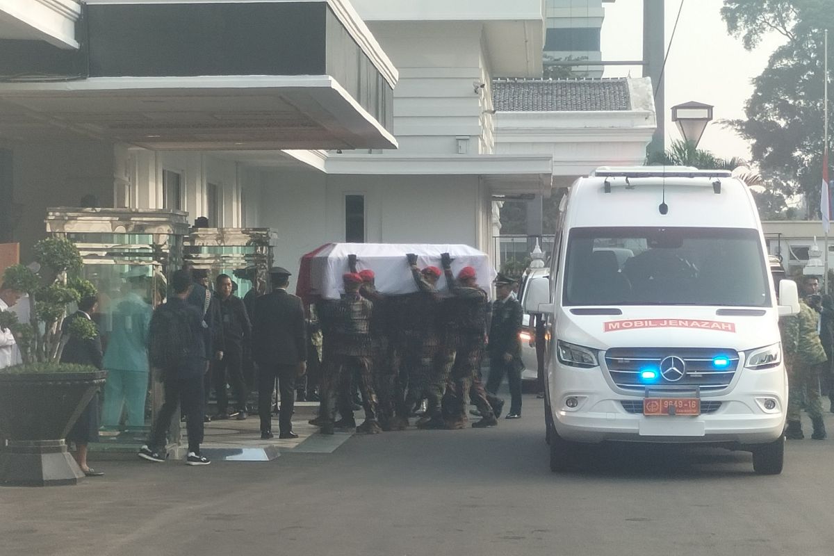 Key Strategy: Jenazah Ryamizard Ryacudu tiba di kantor Kementerian Pertahanan
