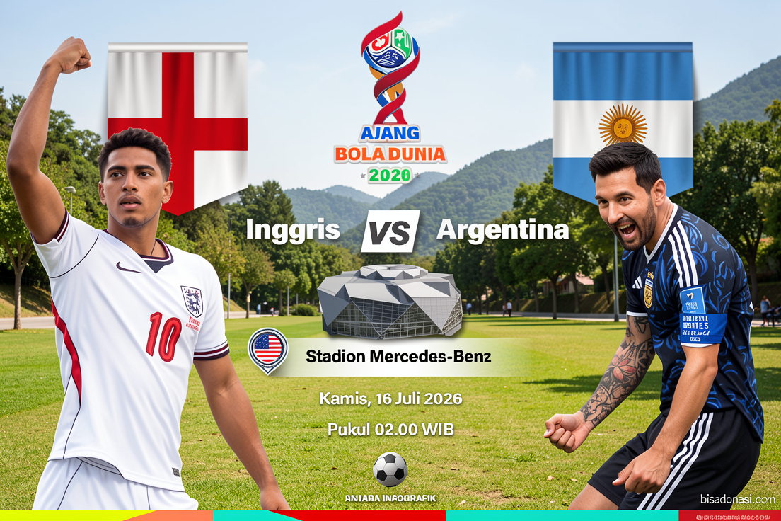 Susunan pemain: Inggris rotasi tiga pemain, Argentina satu pergantian