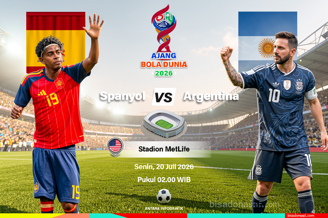 Susunan pemain: Argentina tiga pergantian, Spanyol tanpa perubahan