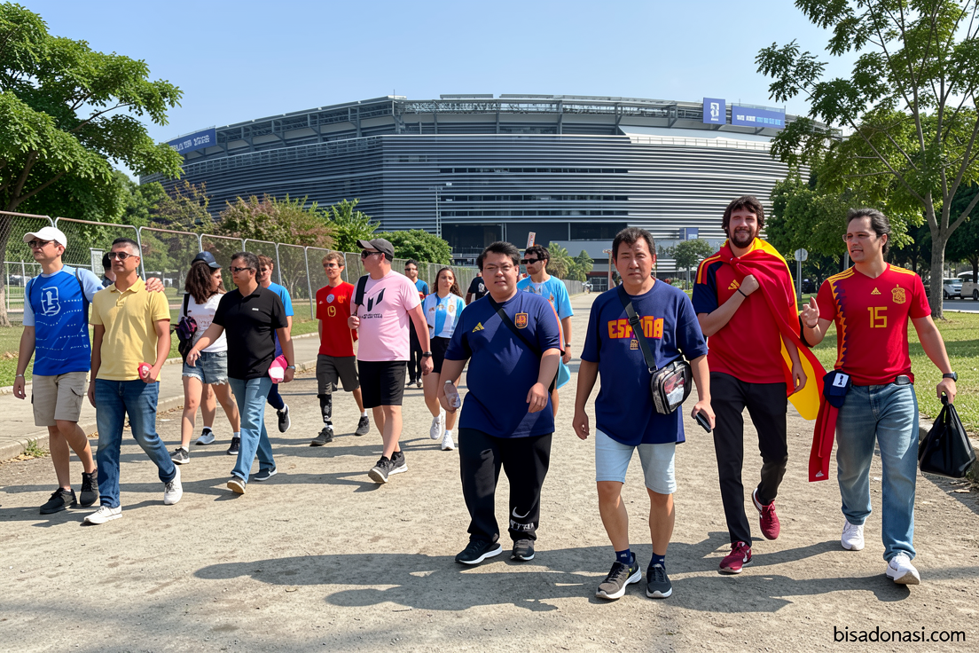 Suporter dan jurnalis padati stadion final Piala Dunia 2026