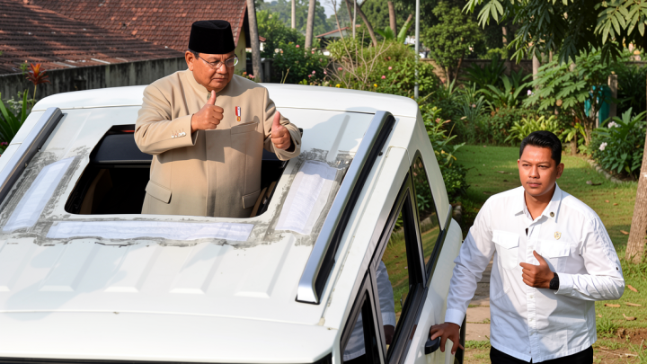 Presiden Prabowo ikut meriahkan karnaval HUT ke-81 Kemerdekaan RI
